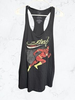 The Flash Women's Black Graphic Racerback Tank Top